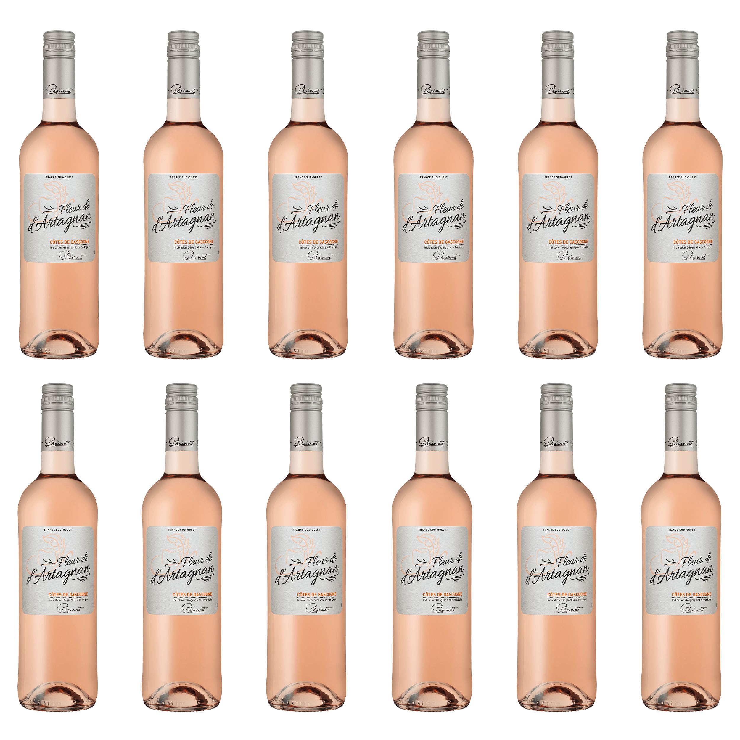 Plaimont Fleur de d'Artagnan Rosé trocken Roséwein Wein Frankreich inkl. FeinWert E-Book (12 x 0.75 l)