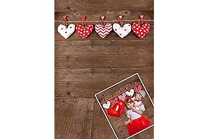LTLYH Valentine Backdrop for Kids Valentine's Day Wooden Board Backdrop Kid Photography Decorations