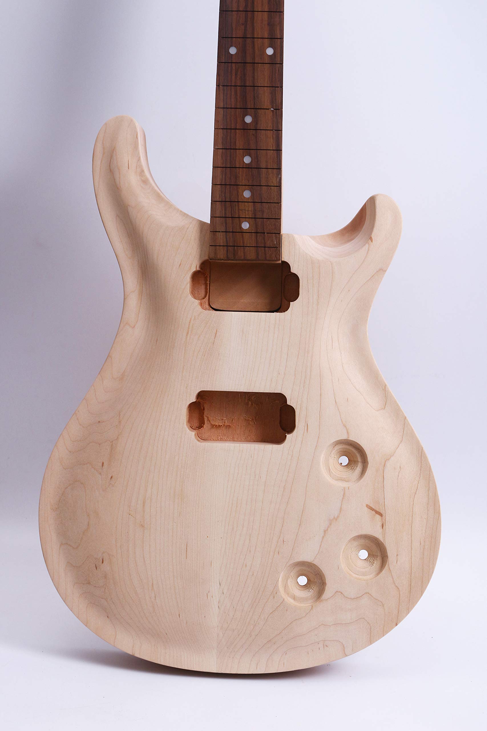 Yinfente 1 set fai da te chitarra elettrica kit – acero/mogano corpo e collo, 22 tasti, scala 62,9 cm, naturale