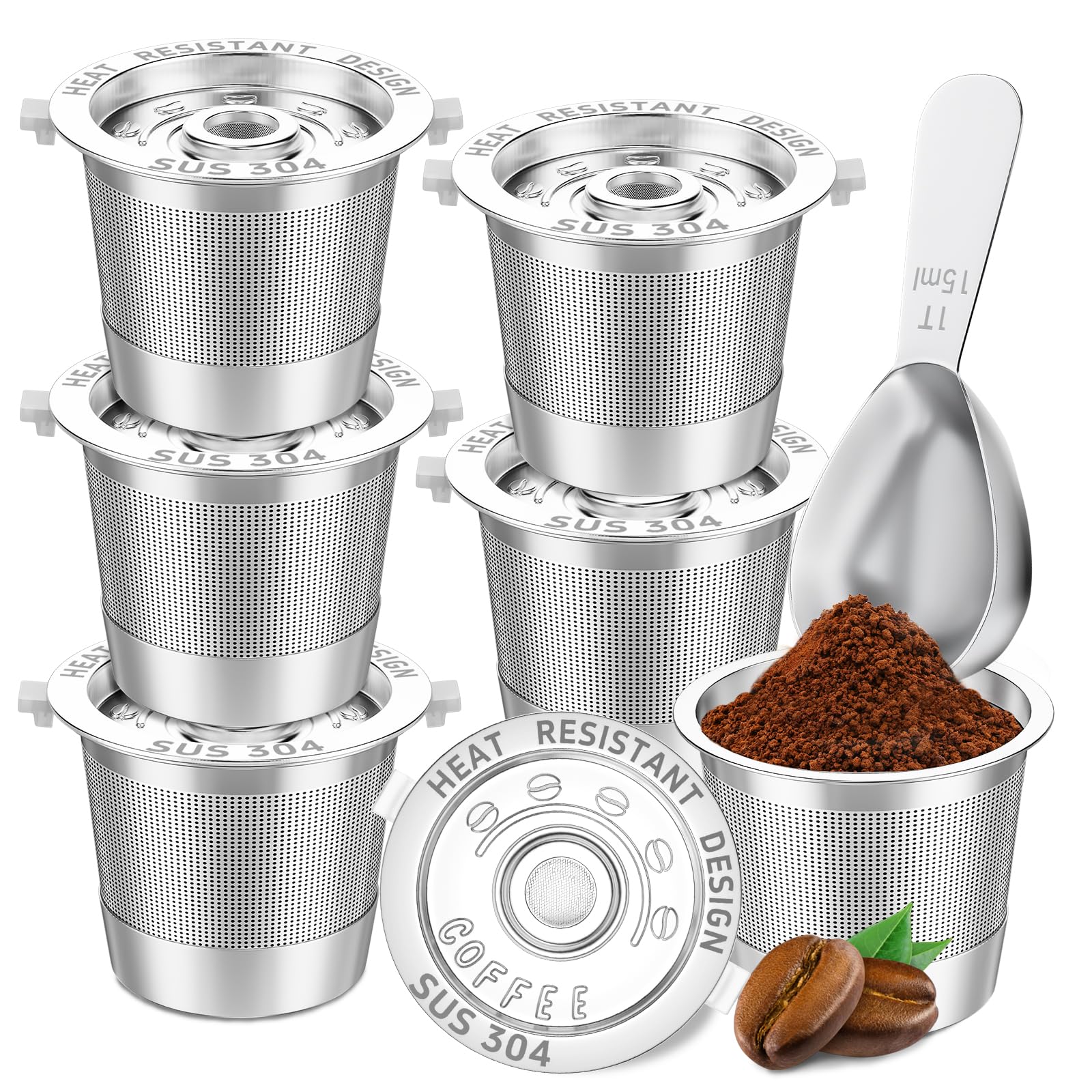 NESSUS 6 Pack Reusable K Cup for Keurig 1.0