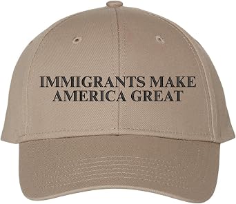 Army Universe Immigrants Make America Great Embroidered Baseball Cap | Anti Racism, Anti Trump Narrative, Equality, Peace Hat