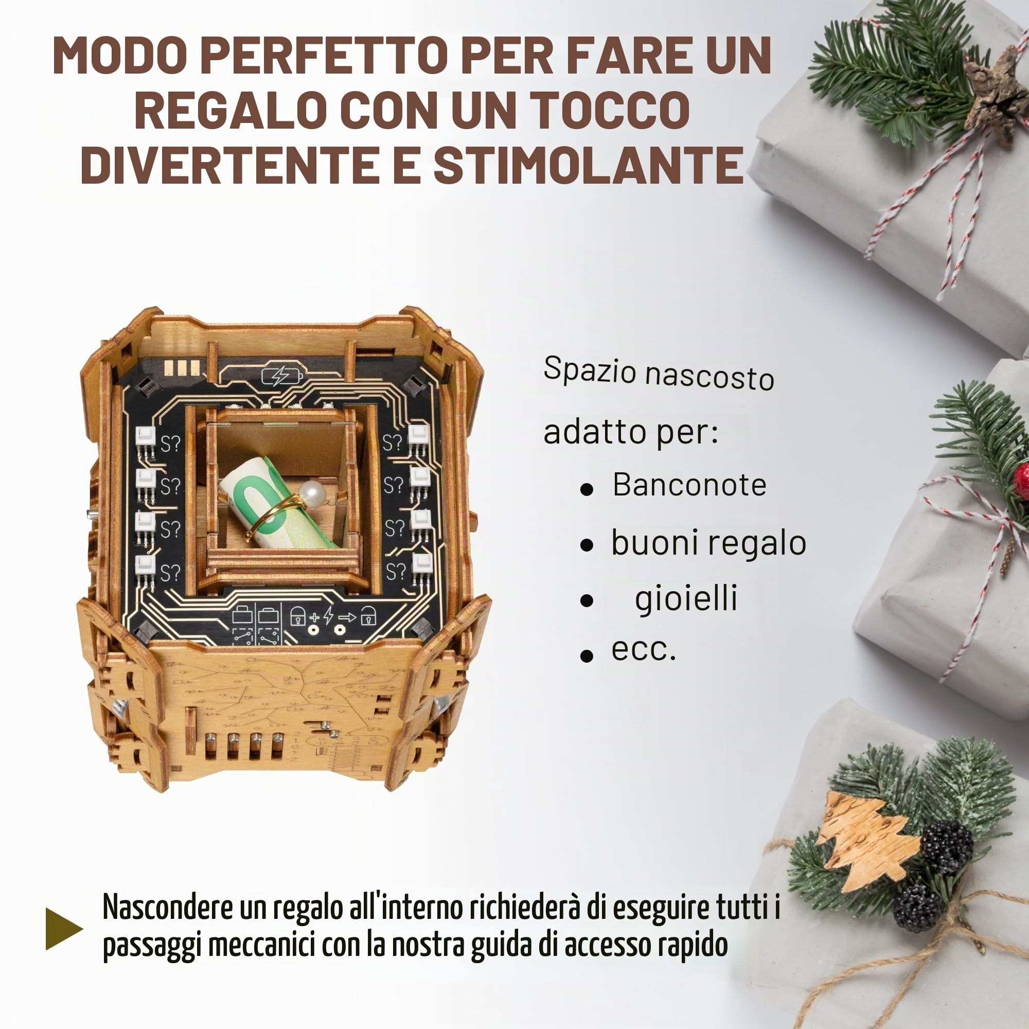 PUZZLE POTATO Tesla Puzzle Box – Escape Room gioco con puzzle elettronico – scatola puzzle – gioco di aglio per adulti – scatola regalo