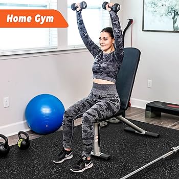 Amazon.com: SUPERJARE 0.4'' Thick 12 Pcs 48 Sq Ft Rubber Top