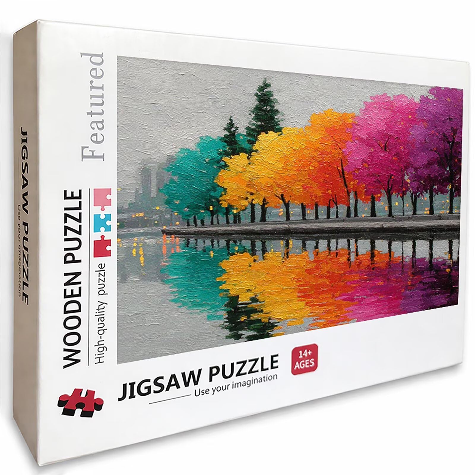 Kolorowe puzzle 3000 elementów dla dorosłych, drewniane puzzle 122 x 81 cm, gra edukacyjna dla dorosłych z wykwintnym pudełkiem, kolekcja relaksująca gra, letnia dekoracja pokoju, (krajobraz) M-1730