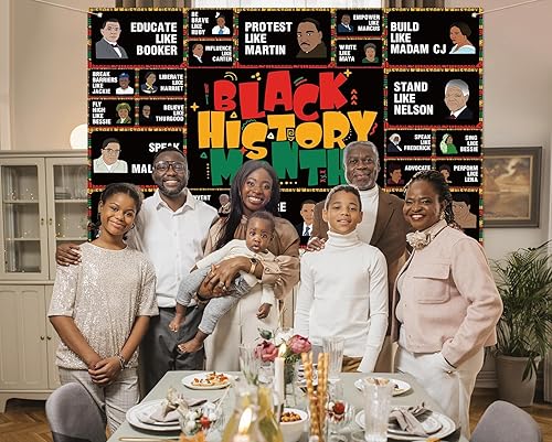 Miniatura 3 de Sunwer Cartel de arte de la escuela afroamericana, decoración del mes de la historia negra, cartel de arte para el aula, tablón de anuncios (7 x 5