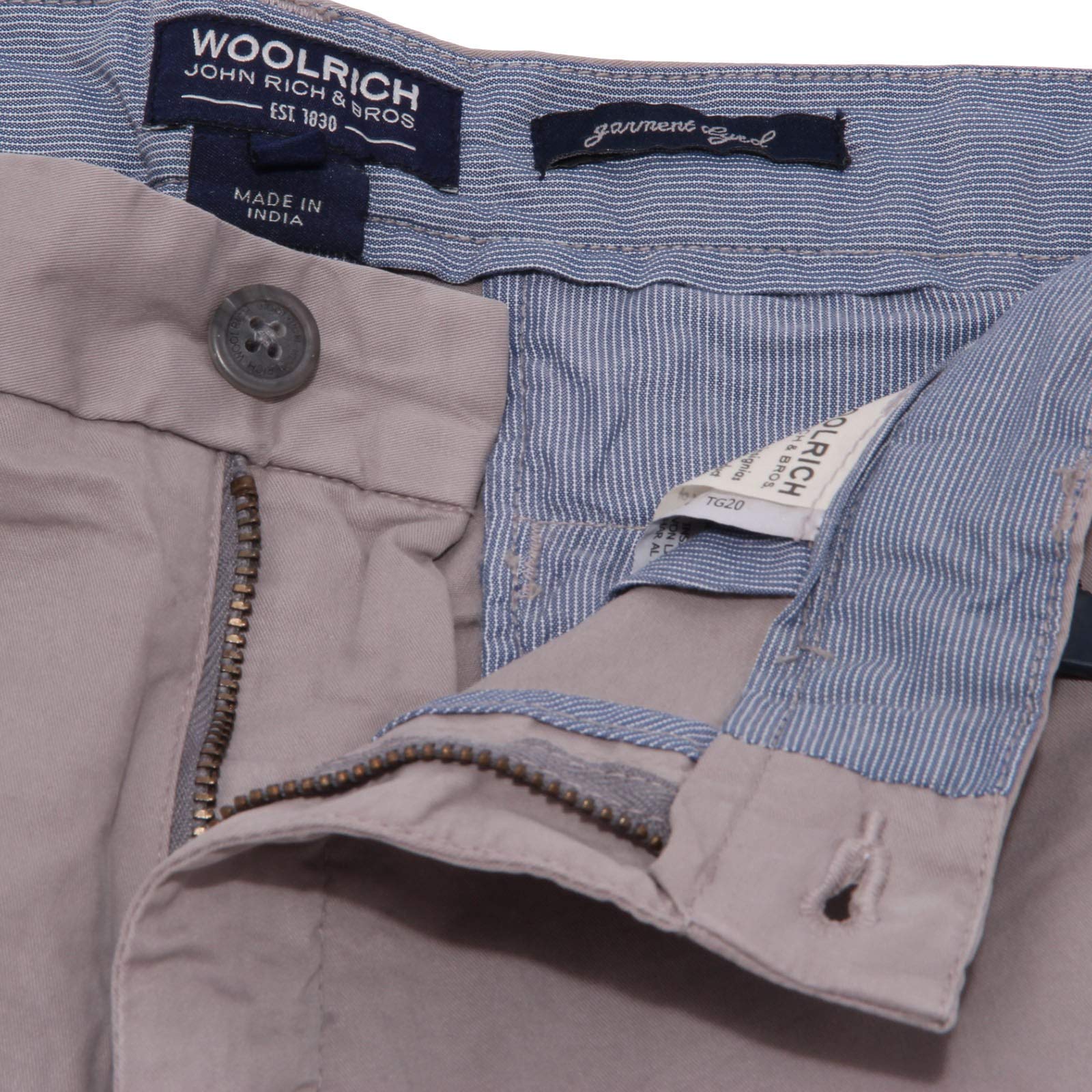 WOOLRICH 5130AB bermuda bimbo BOY STRETCH grey garment dyed shorts kid