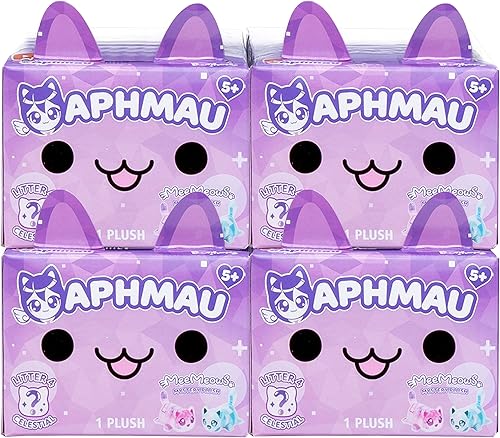 Miniatura 1 de Aphmau Mini Mystery - Peluche de 6 pulgadas, colección celestial, paquete de 4 canal de juegos de YouTube, caja ciega, 4 de 8 unidades únicas