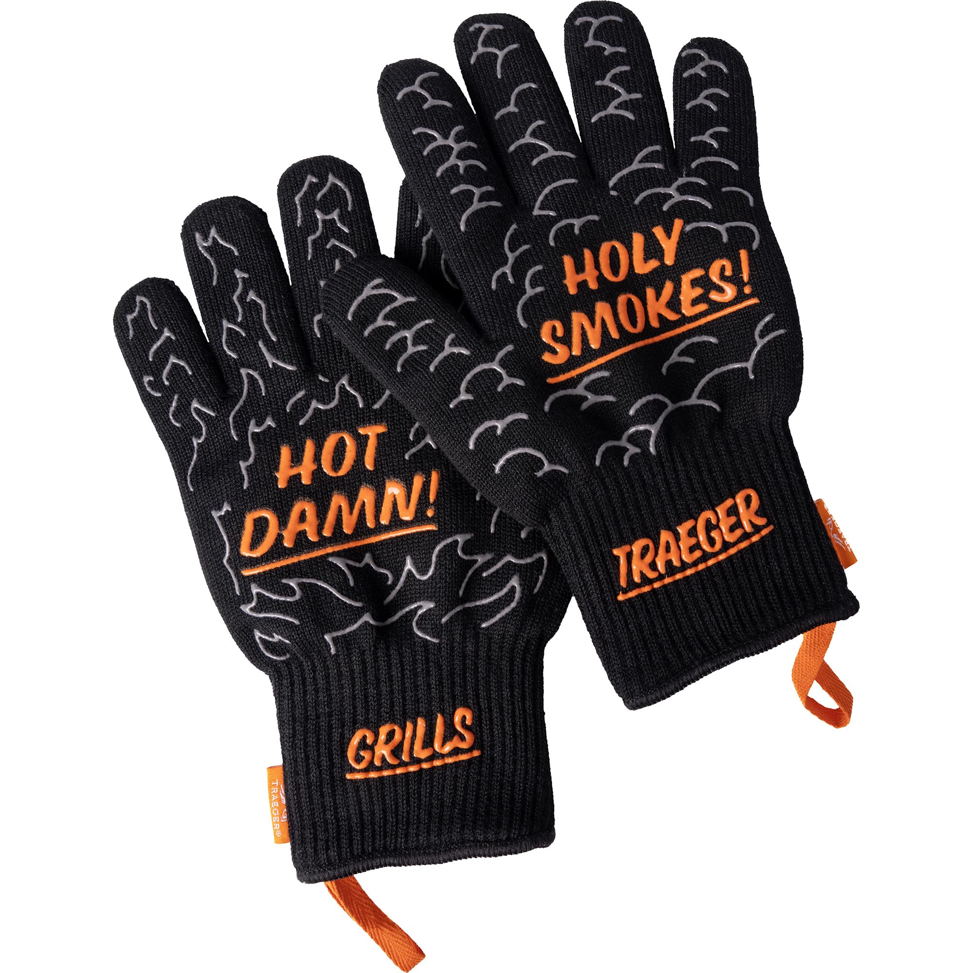 Traeger Gants de Four résistants à la Chaleur avec poignée en Silicone pour Barbecue, pâtisserie, Cuisine, sonde Chaude – Taille Unique