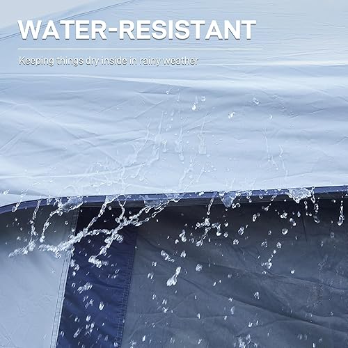 Miniatura 6 de EVER ADVANCED Tienda de campaña opaca para 10 personas, tienda de campaña para múltiples habitaciones para la familia, tiendas grandes con lluvia y