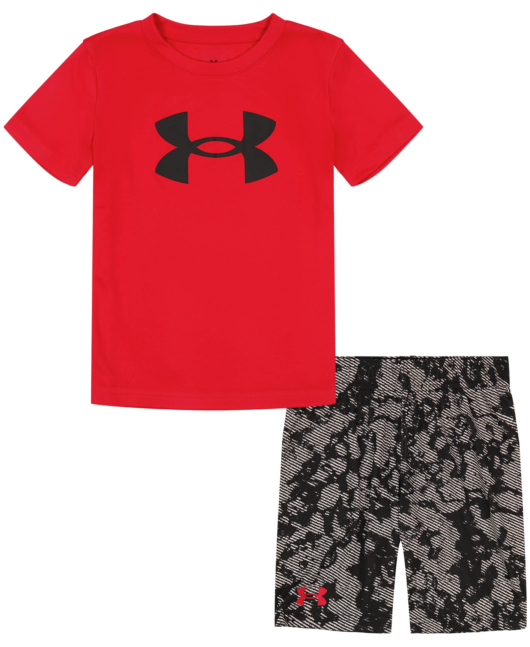 Ensemble Under Armour UA Geode Dye Big Logo rouge 2T anti-transpiration enfant - 3