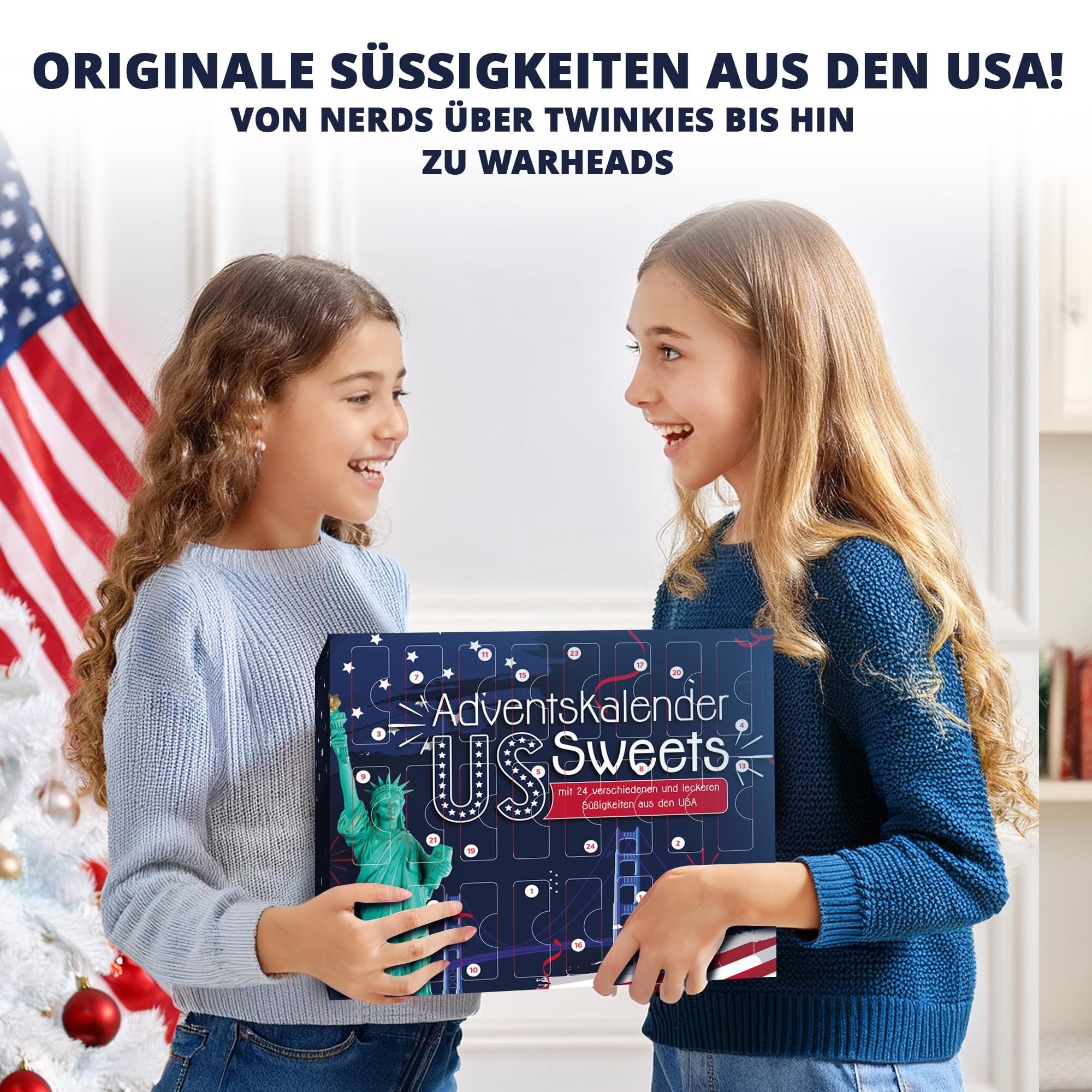 US Sweets Mix Amerikanische Süßigkeiten Box mit 24 Produkten