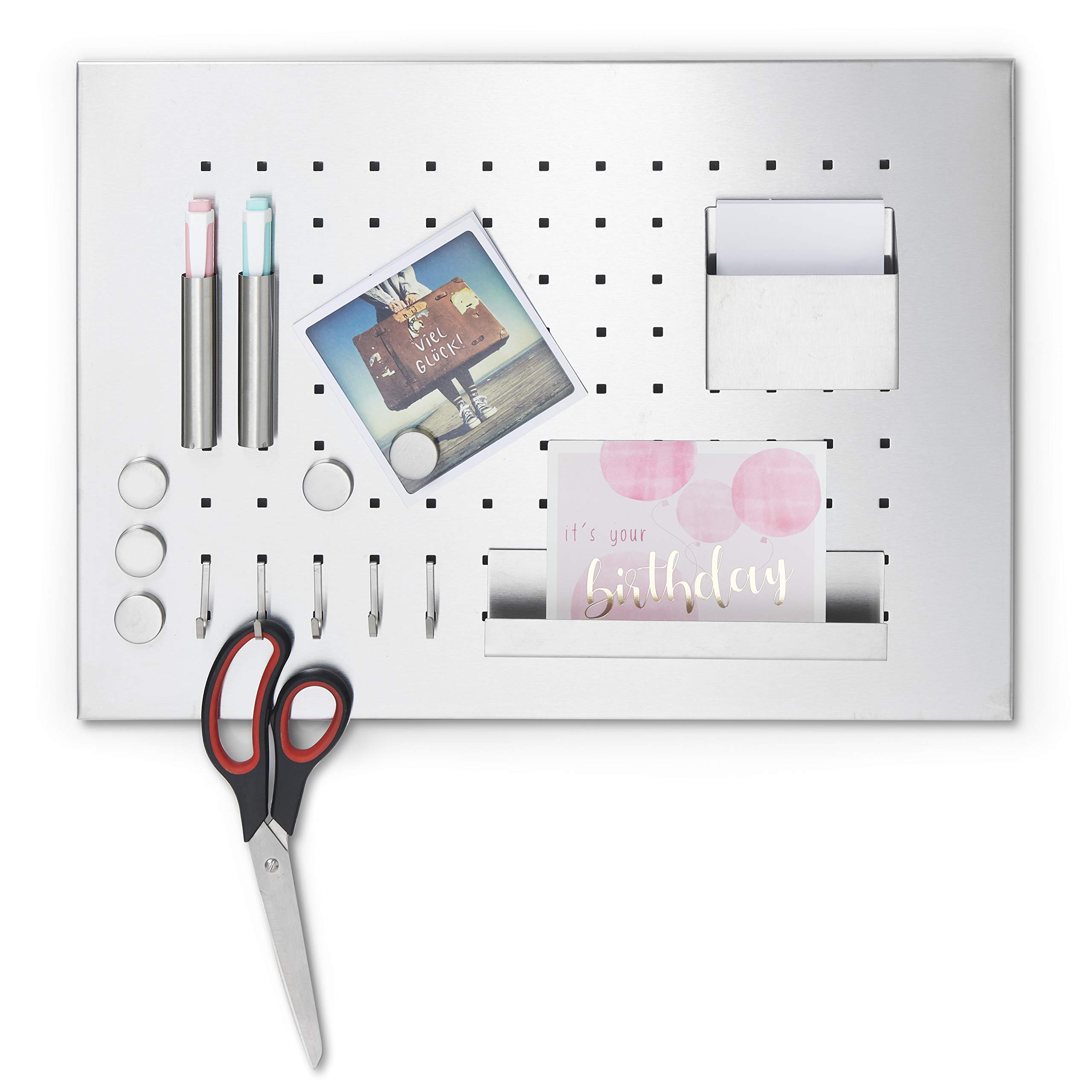 Zeller 11125 Stainless Steel Memo Board 50 x 35cm with Utensils