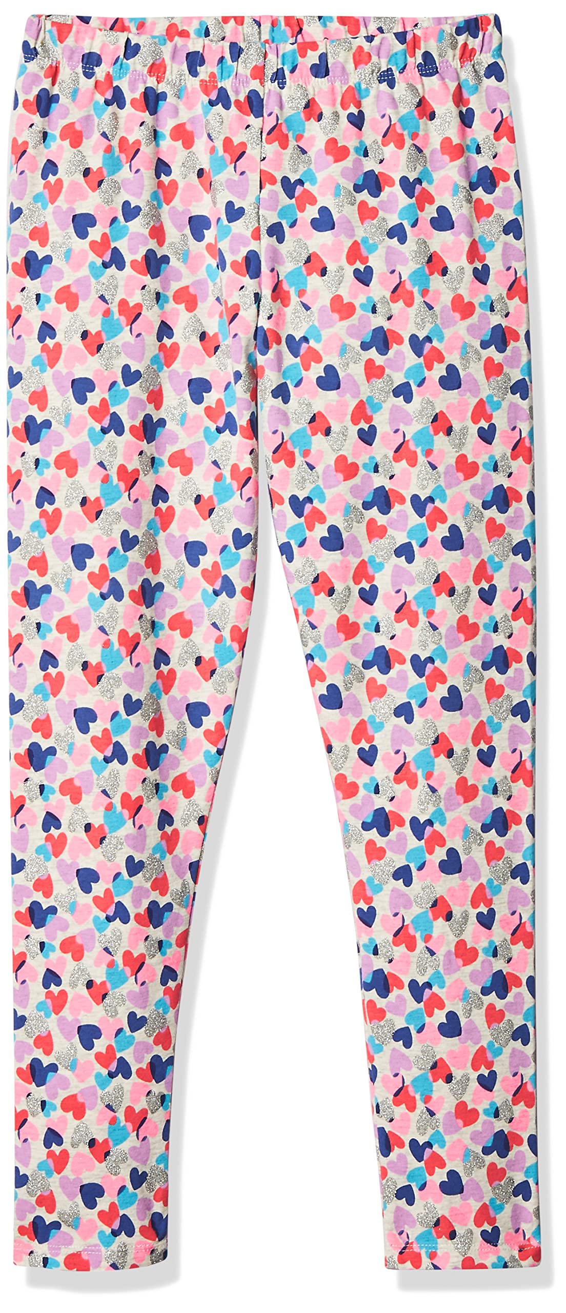 OshKosh B'Gosh Girls' Full Length Leggings, Multi-Heart, 8