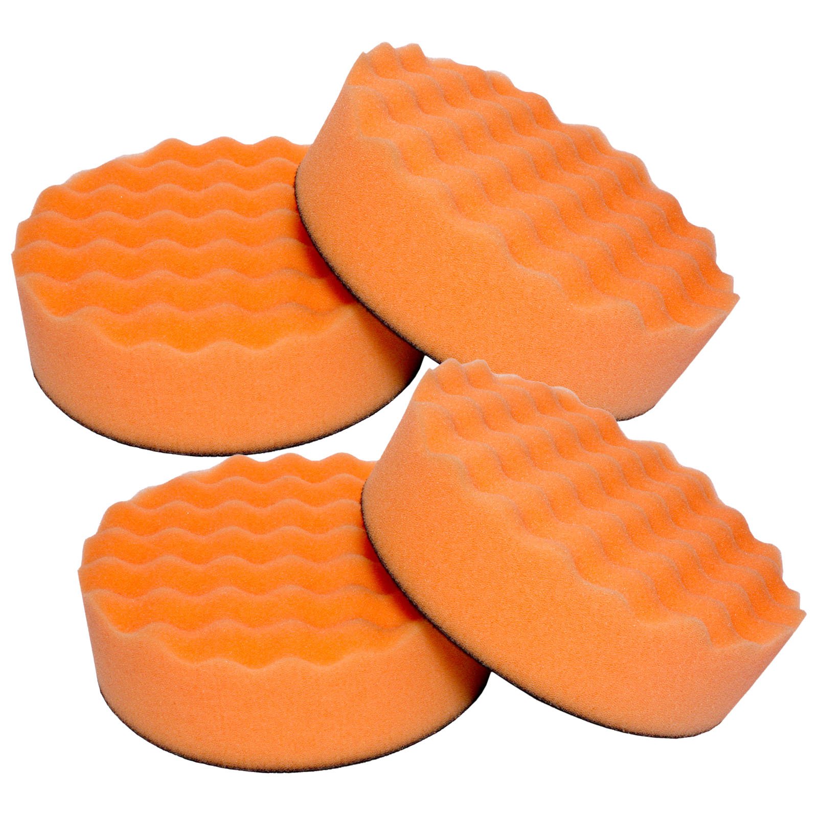 Disque de polissage Lave-vaisselle gewaffelt Lot de 4 150 x 45 mm (7494) –-Velcro de disque de polissage Velcro Disque de polissage Disque de