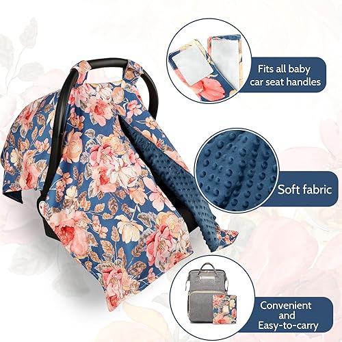 Miniatura 2 de Funda para asiento de automóvil para niñas, cubierta de asiento de automóvil para bebé, cubierta de asiento de automóvil Peekaboo con apertura Minky