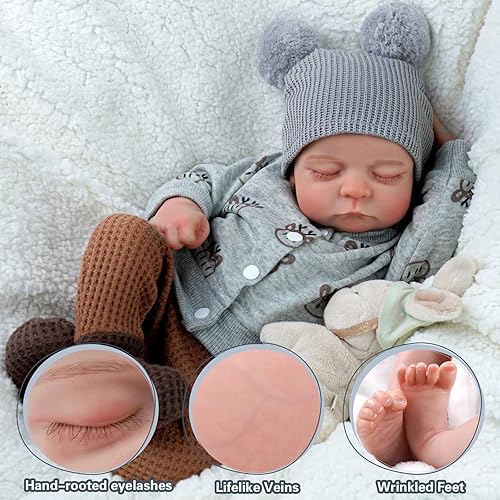 Miniatura 3 de BABESIDE Muñecas de bebé Reborn realistas, Boy-Noah, cuerpo de vinilo suave de 20 pulgadas, muñecas de bebé recién nacidas, hechas a mano, muñeca de