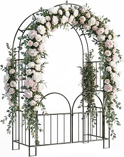 7ft Garden Arbor with Gate, Jasdego Store