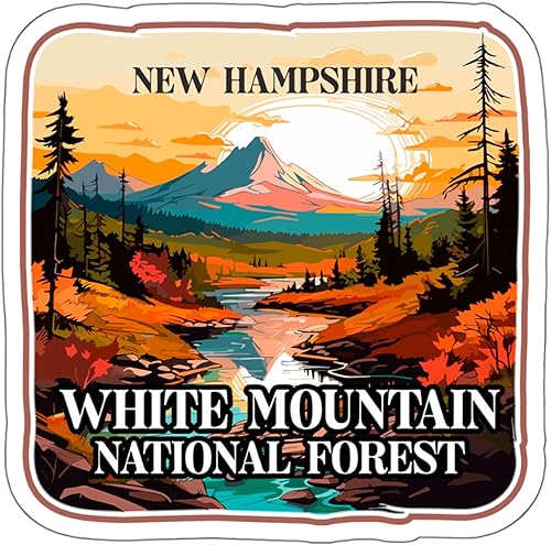 White Mountain National Forest New Hampshire - Adhesivos de vinilo y calcomanías impermeables  Calcomanías estéticas para portátiles, botellas de
