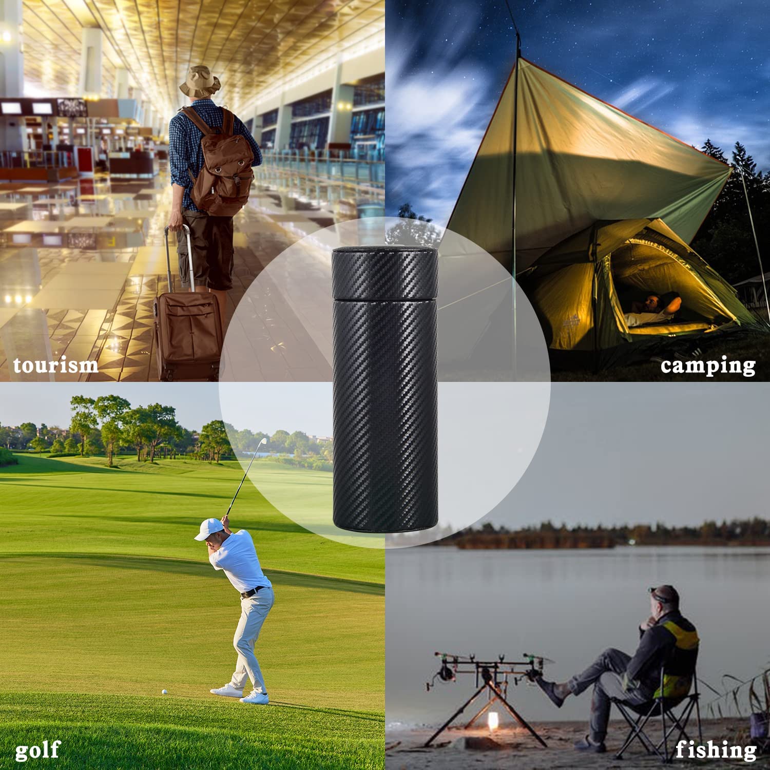 Travel Cigar Case with 100 Real Cedar Lined, Cigar jar humidor