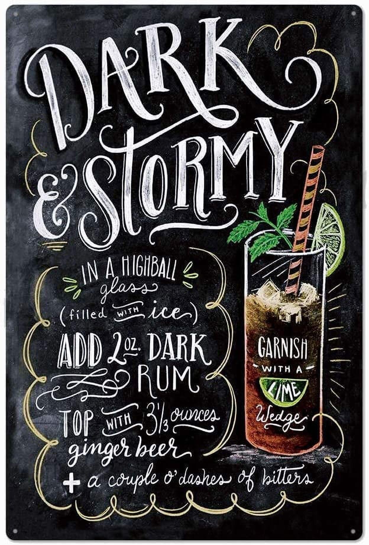 Lobes Colour-330 Alcohol Tin Sign Retro Nostalgic Art Print Poster Decoration Bar Cafe Pub Wall Plaque 8X6 Inch Dark Stormy