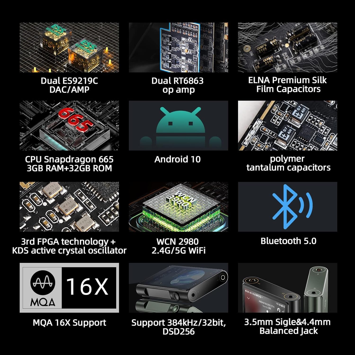 SHANLING M3 Ultra MP3/MP4 Player,Portable Digital Music Player,Hi-Res Bluetooth Audio Player,MP3 Music Player 4.2in Sharp LCD Touch Screen WiFi 2.4G/5G Android 10 MQA 16X