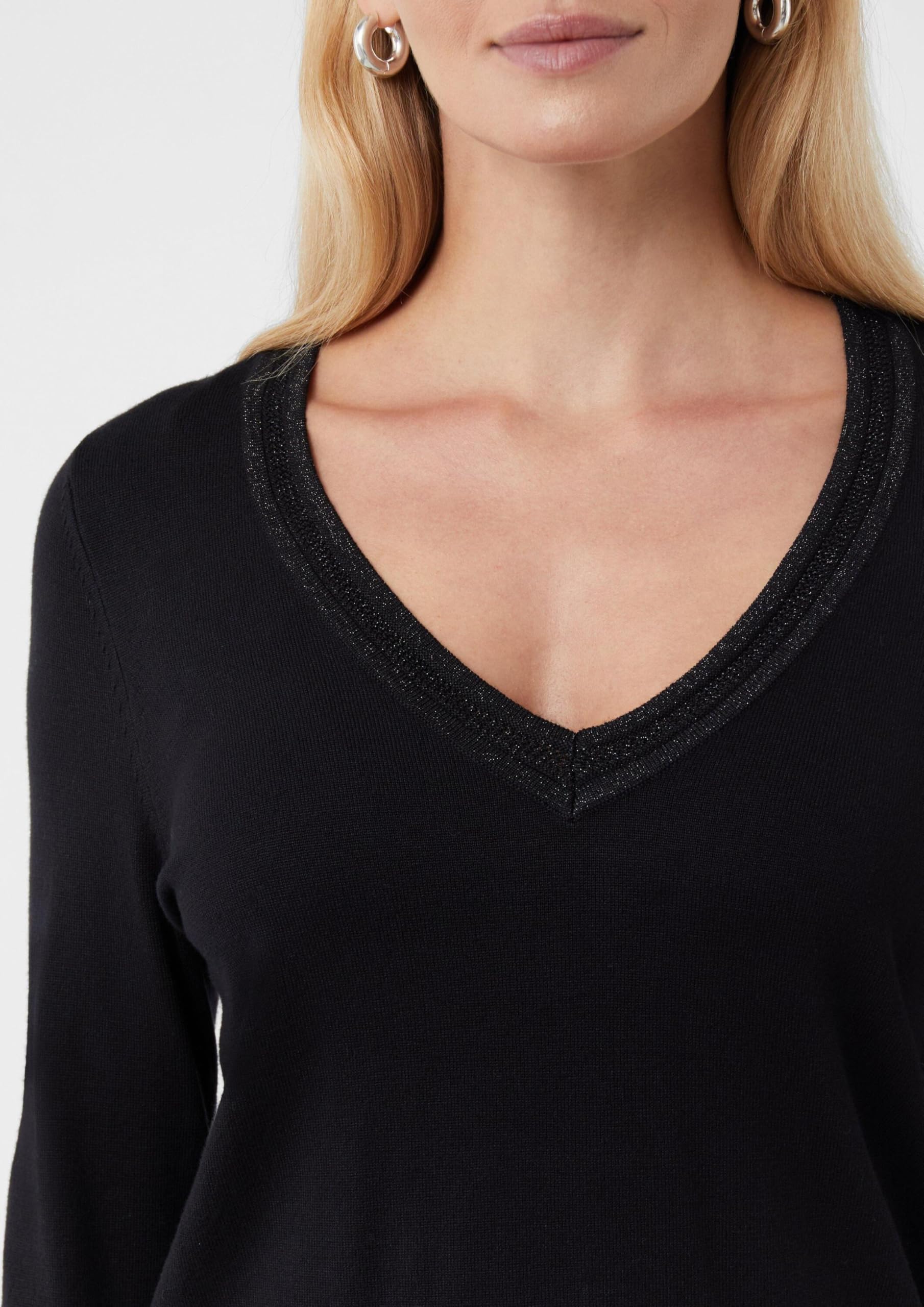 Comma Feinstrickpullover mit Glitzergarn-Details