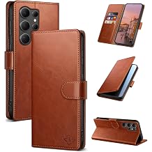 Wallet Case for Samsung Galaxy S23 Ultra, Light Brown