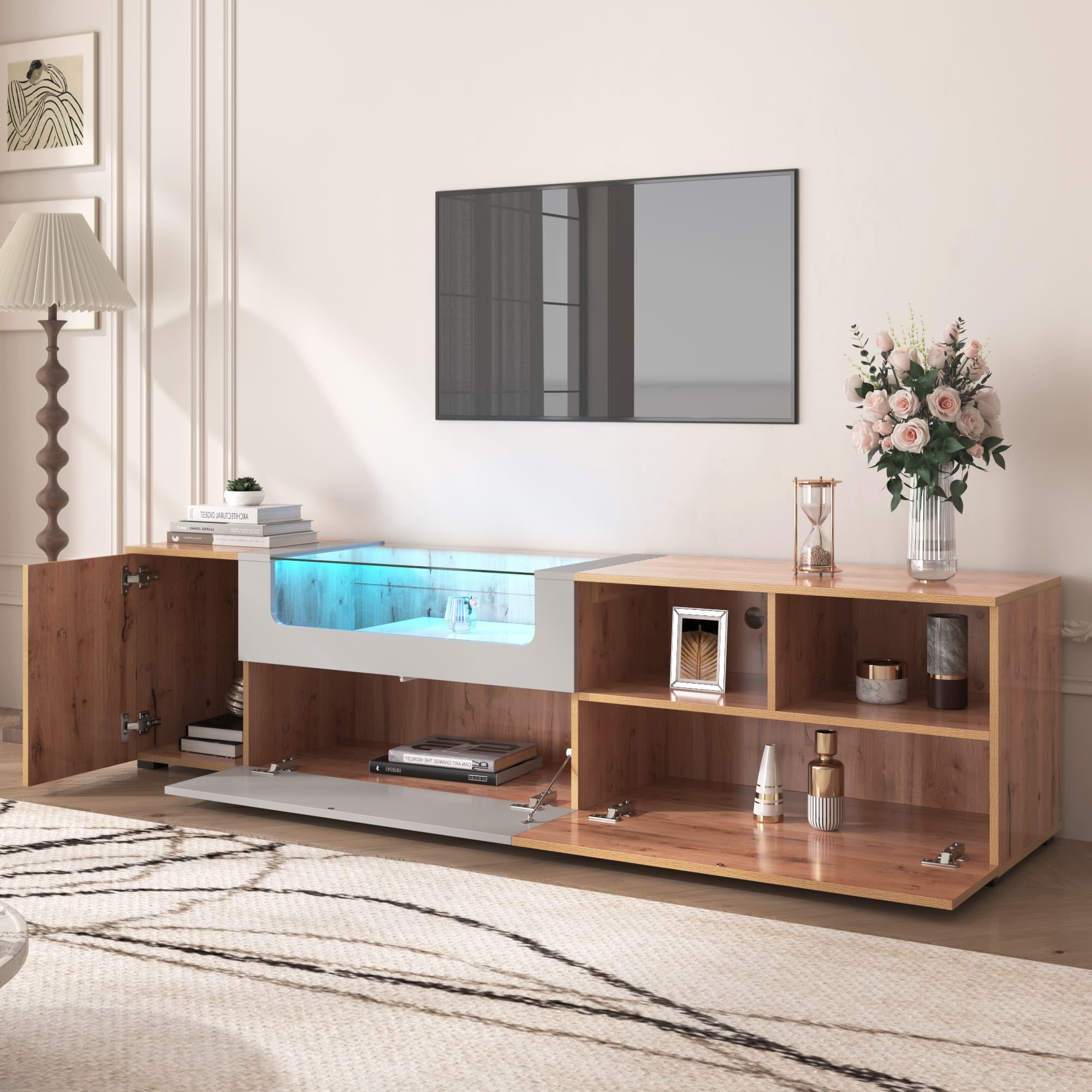 Mobile TV 2 ante e 2 cassetti Brooklyn - L130 cm | Leroy Merlin