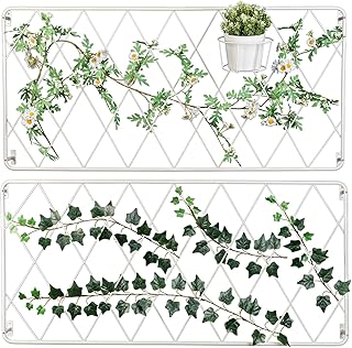 10 Indoor Trellis Ideas for Houseplants and Small Spaces 96 MyGift 50 by 24 Inch Wall Mounted Garden Trellis with White Metal Diamon...