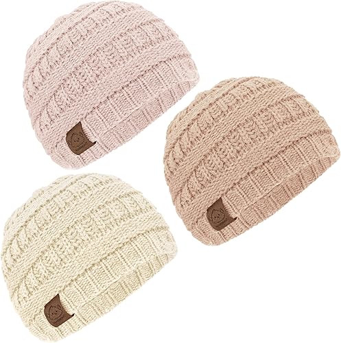 Vista 10 de KeaBabies 3-Pack Baby Beanies for Boys, Girls - Stretchy Knit Baby Hats, Cute Newborn Sweet Pea