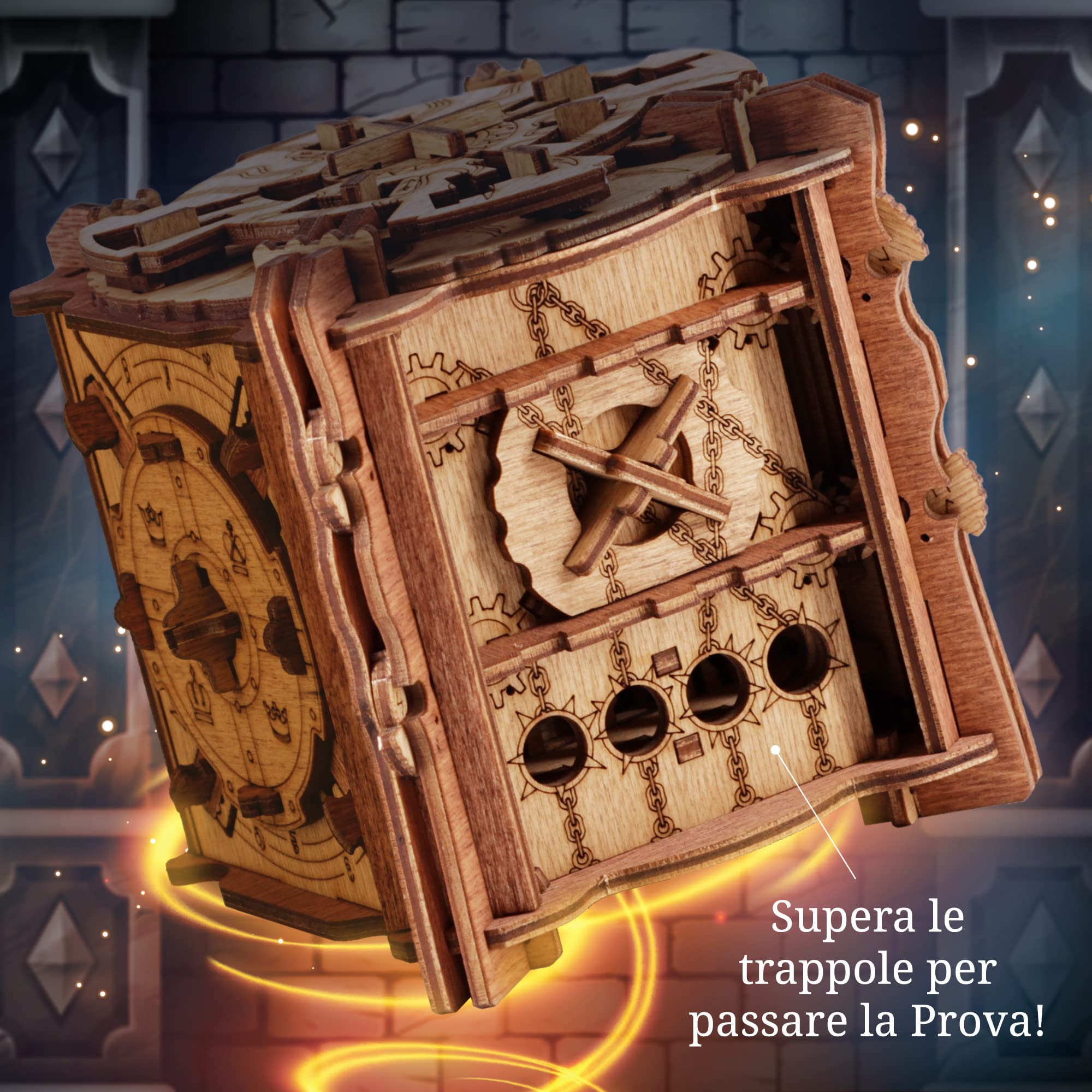 iDventure Cluebox Camelot, Scatola Rompicapo per Adulti | Avventura Medievale, Scatola Rompicapo, Rompicapo Adulti in Legno, Escape Room Gioco in Legno, Regalo per Lui, Livello 4/5