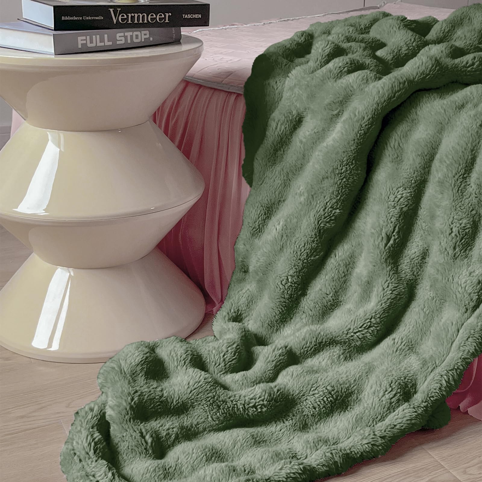 ブランケット（小）グリーン Amazon.co.jp: PU MEI セージグリーン ベビーブランケット 小型 軽量