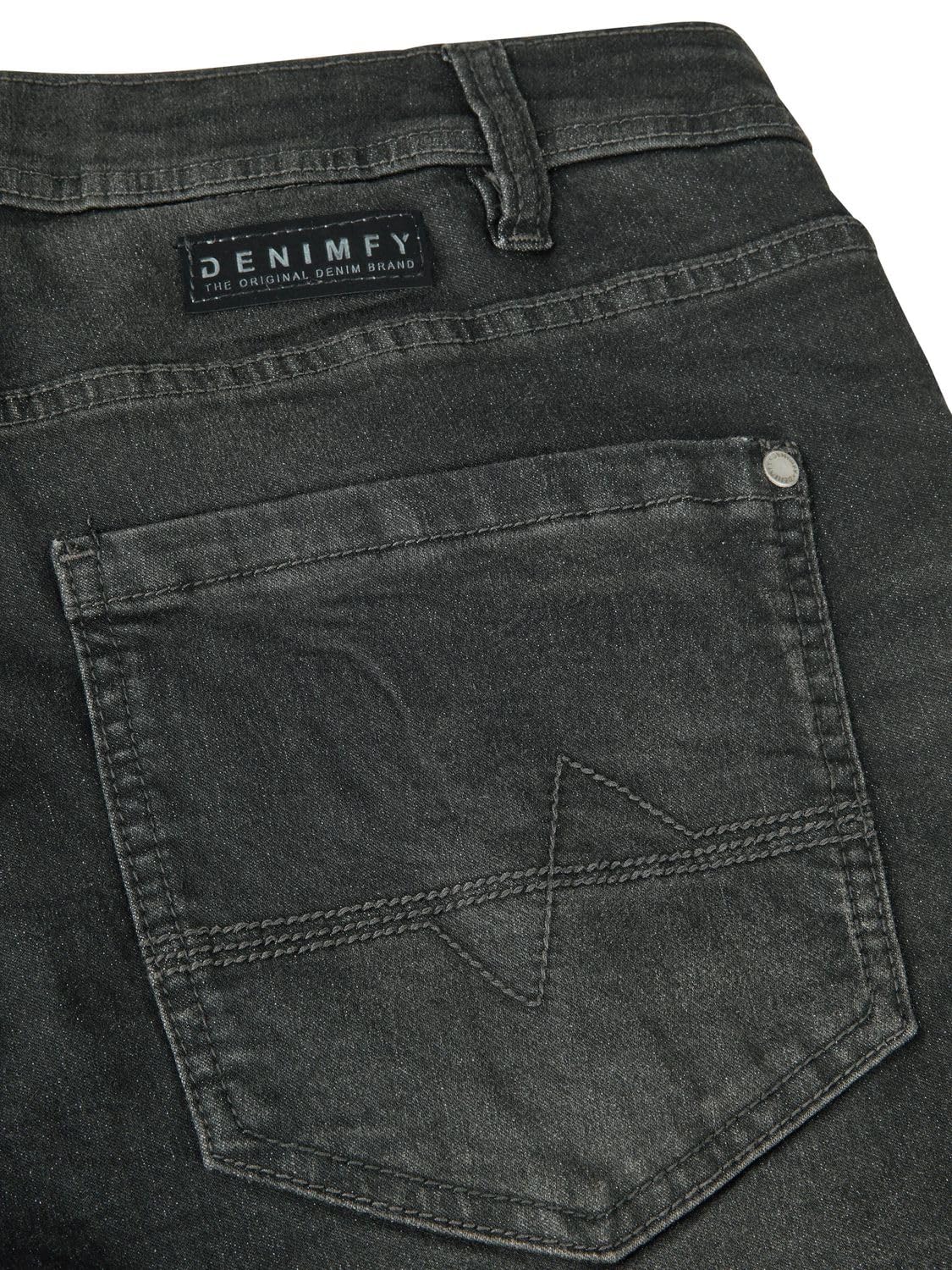 DENIMFY Sweat Jeans Herren Stretch Straight Fit DFAlvin Jeansoptik
