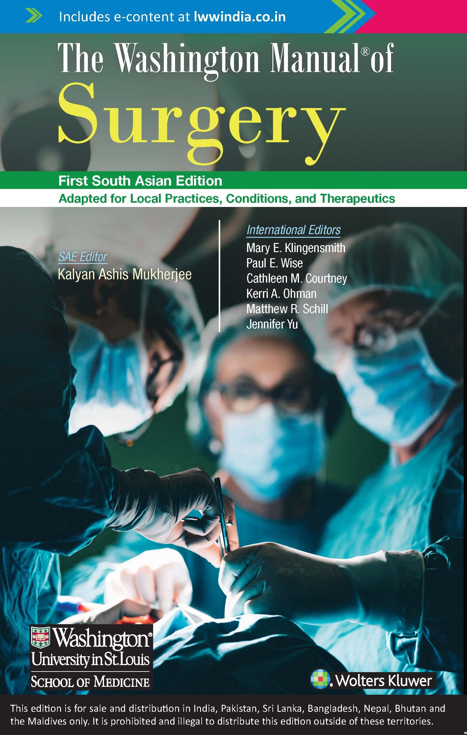 Buy Washington Manual of Surgery, 1st South Asian ed Book Online