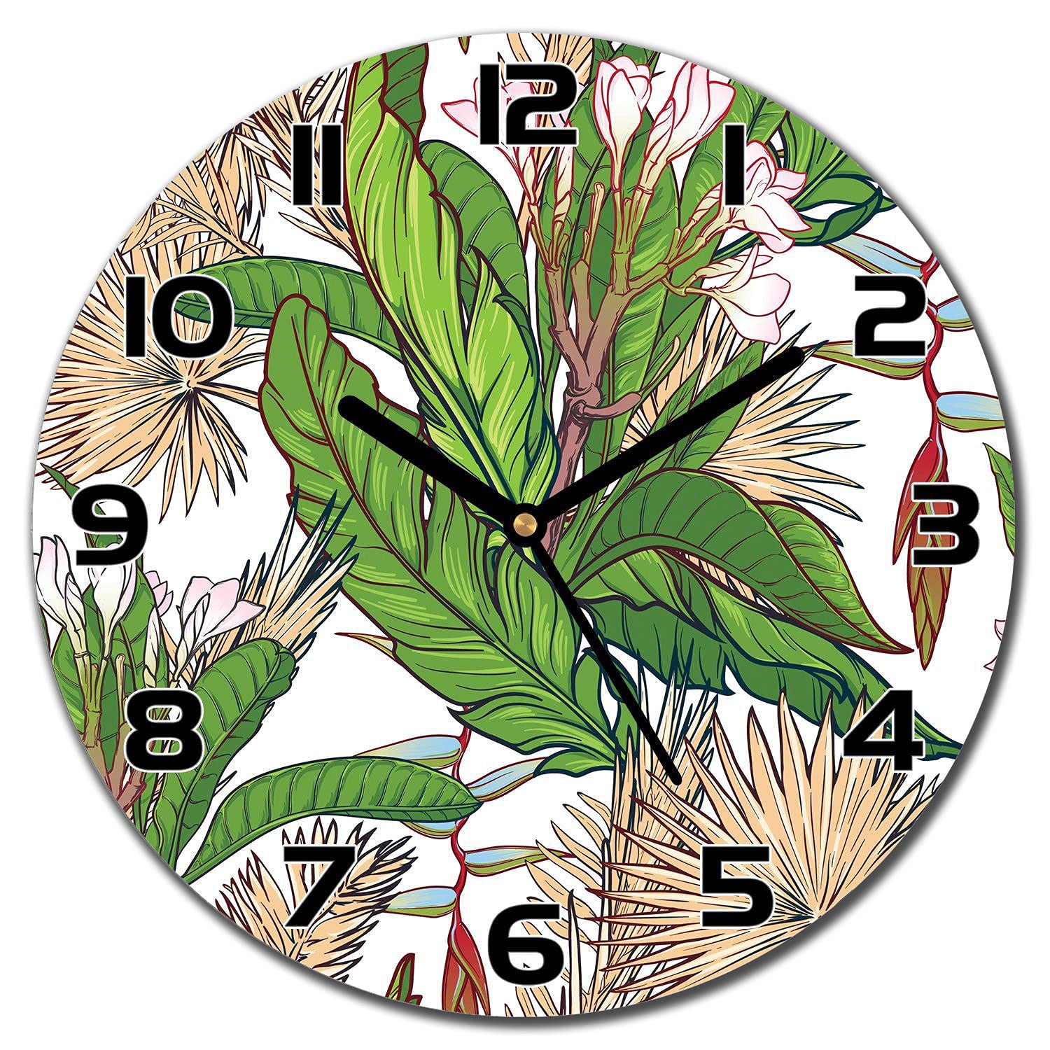 Horloge en verre 30 cm lisible et robuste pour embellir un mur de salon sans charme