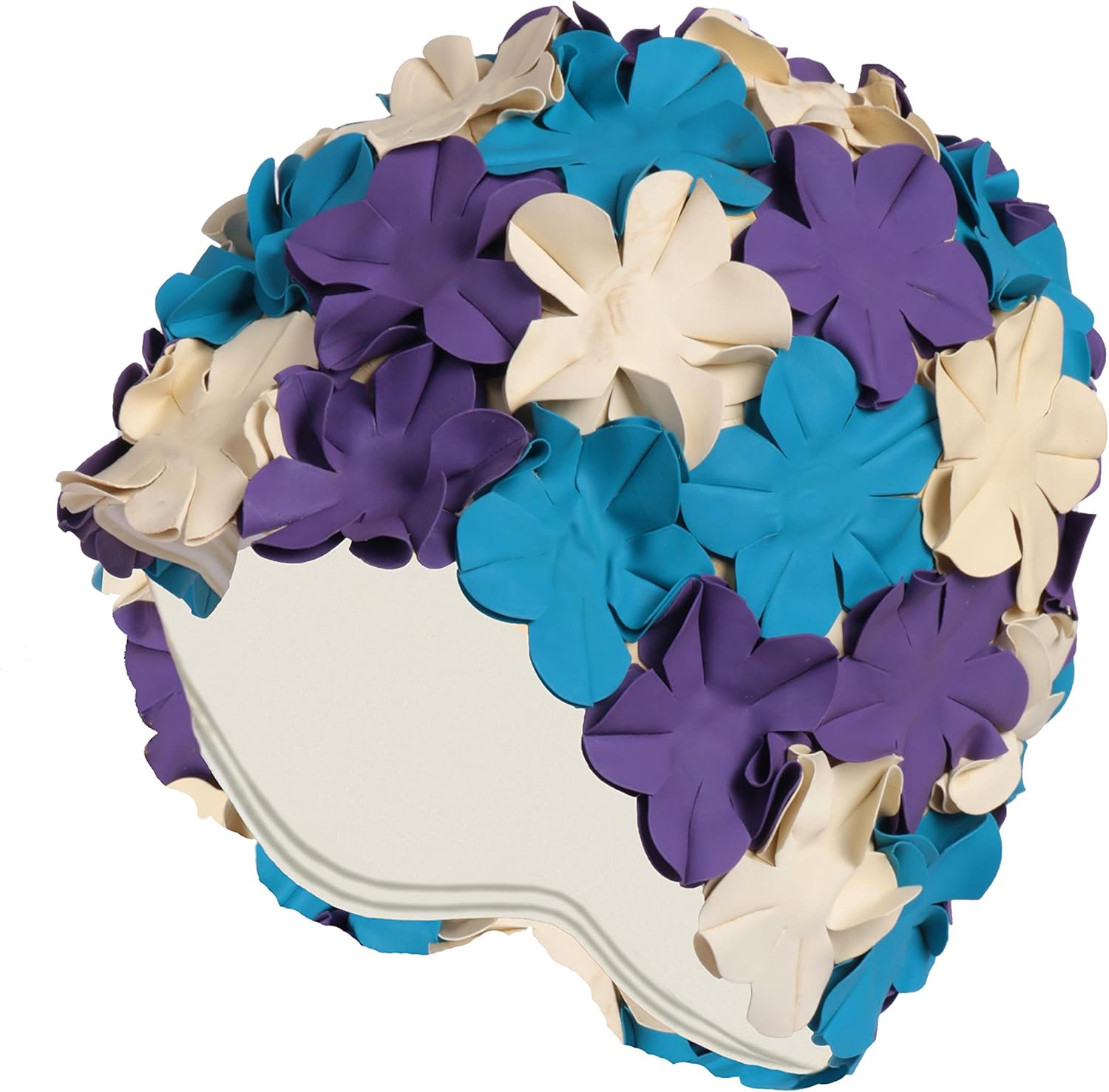 BeeMo Women’s Latex Swim Cap - Rubber Swim Cap - Soft Comfortable Stretch Stylish Low Cut Design Protects Hair from Sun Salt or Chlorine Perfect for Water Activities Optional Chin Strap Available