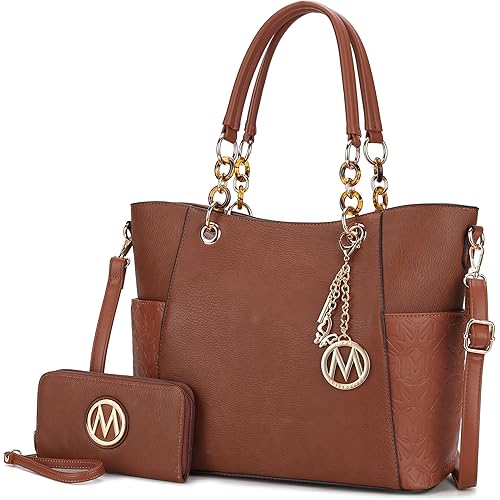 MKF Collection Tote Bag for Women, Handbag Set with Wallet-Top-Handle- Vegan Leather Purse
