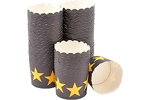 DecoPac Black Star Cupcake Liners
