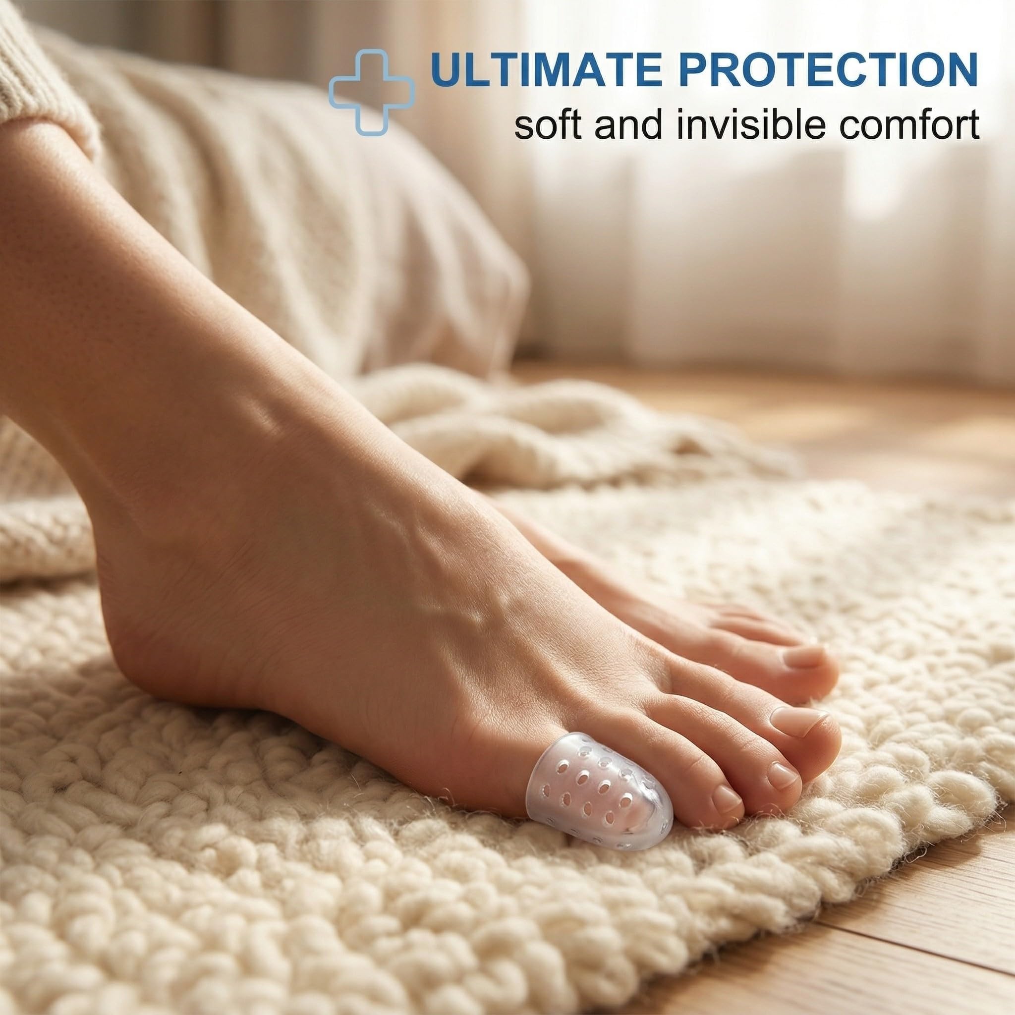 60 Pezzi Proteggi Dita Piedi in Silicone, Protezione Mignolo Piede Trasparente e Traspirante, Copri Dita Piedi per Prevenire Vesciche, Calli e Occhi di Pernice, Silicone Morbido ed Elastico