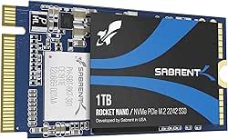 SABRENT 1TB Rocket NVMe PCIe M.2 2242 DRAM Less Low