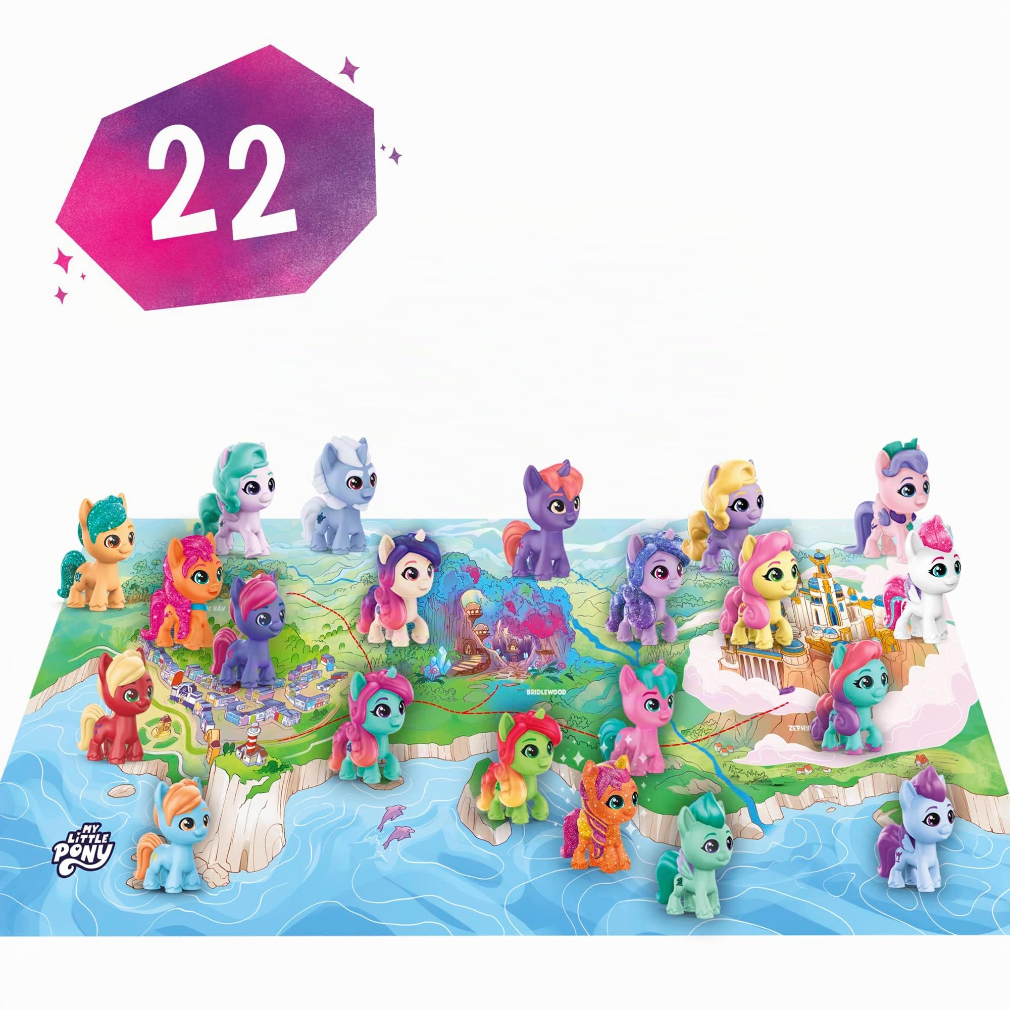 My Little Pony Mini World Magic Mini-Ponys Kollektion mit 22 Ponyfiguren, Spielzeug für Kinder ab 5 (Amazon Exclusive)
