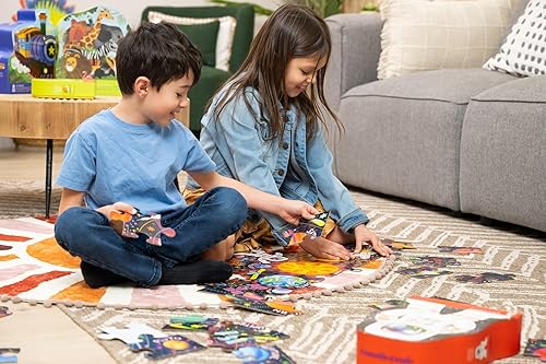 Miniatura 7 de Crocodile Creek - Rompecabezas de suelo con caja de alta resistencia para almacenamiento, Unicorn Garden