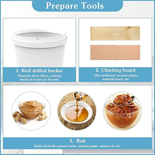 Miniatura 3 de Paquete de 2 trampas para ratones de troncos rodantes, balde de trampa para ratones vivos, trampas para ratas para casa, captura de liberación