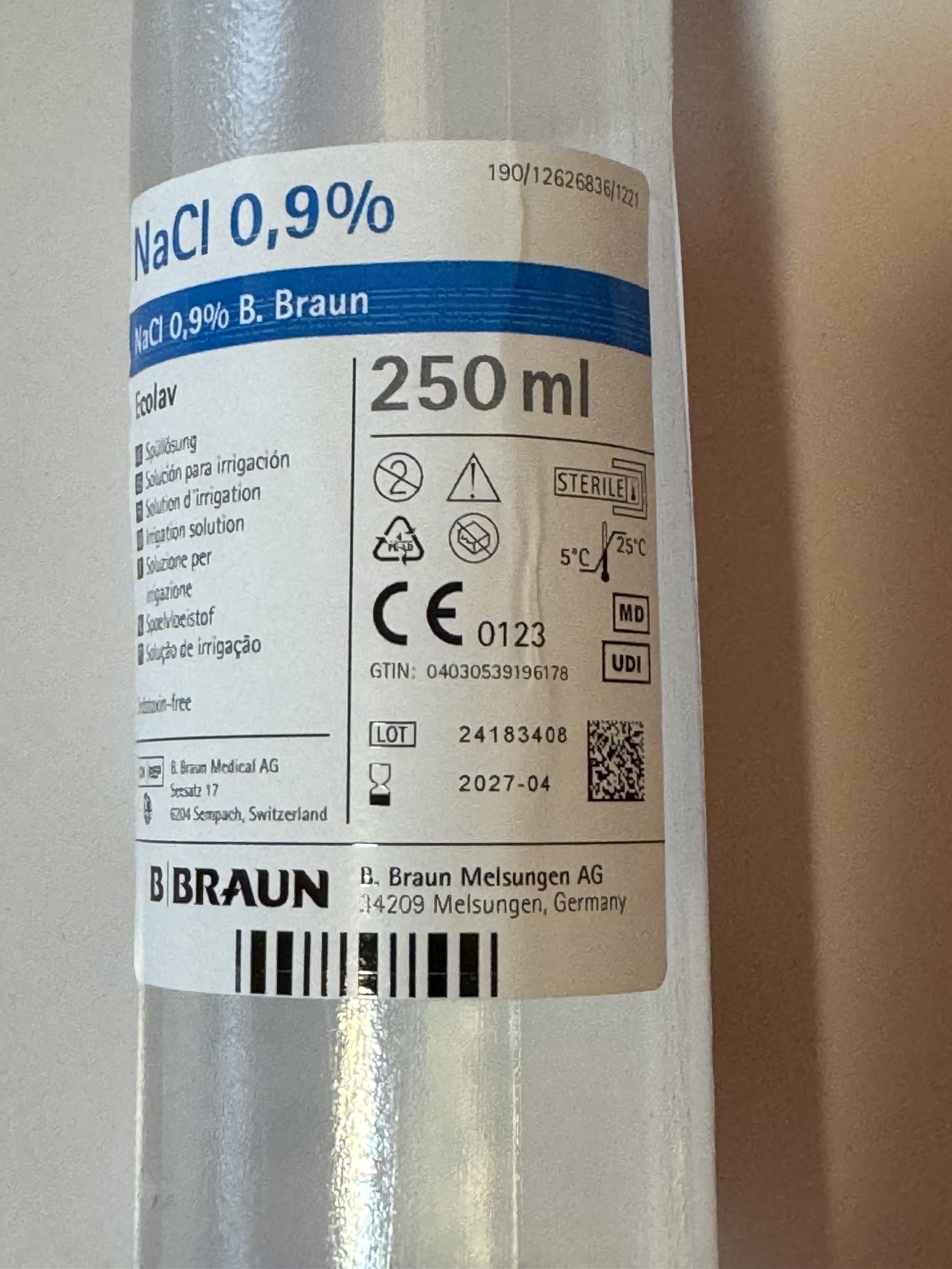 250 ml di NaCl 0,9% di emergenza per gli occhi, lavaggio oculare con soluzione salina sterile (0,9%), detergente per gli occhi, soluzione per il lavaggio degli occhi, risciacquo per gli occhi