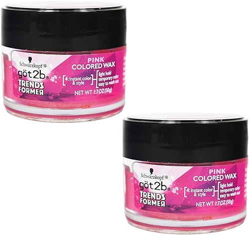 Juego de 2 cera temporal de color para el cabello, 3.4 onzas en total, sujeción ligera, fácil de lavar