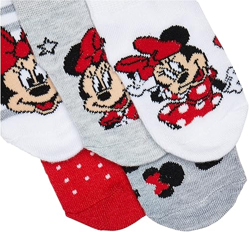 Miniatura 3 de Disney Calcetines cortos unisex Minnie Mouse para bebé paquete de 5 Assorted Neutral, Assorted Pastel, Sorbete surtido., Rosa Gris Multi, Rosa