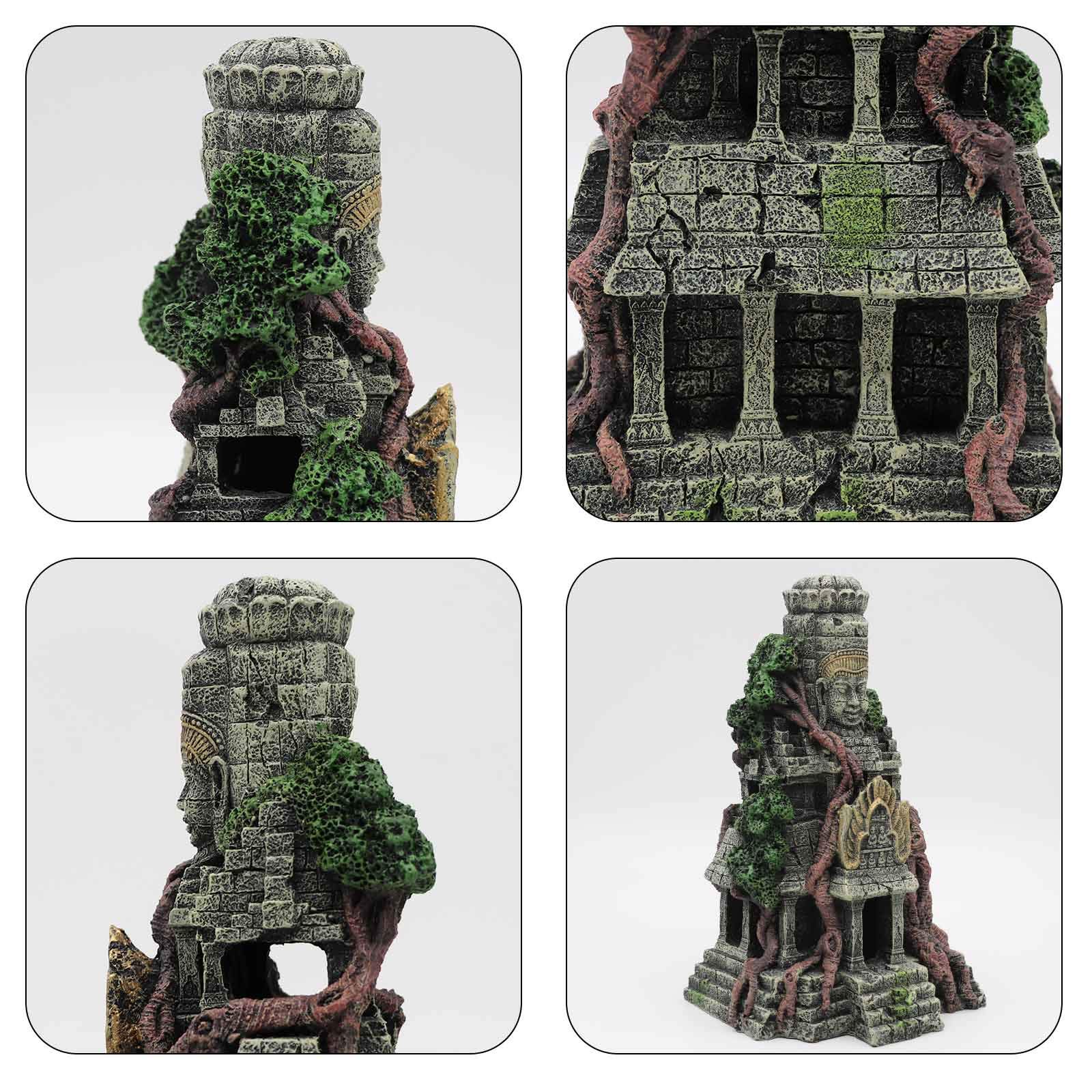 Decoracion Acuario Estatua De Buda Decoración Acuario Escondidos Cueva, ​Adornos para Acuario Decoracion Piedras 27 X 15 X 9.3 CM