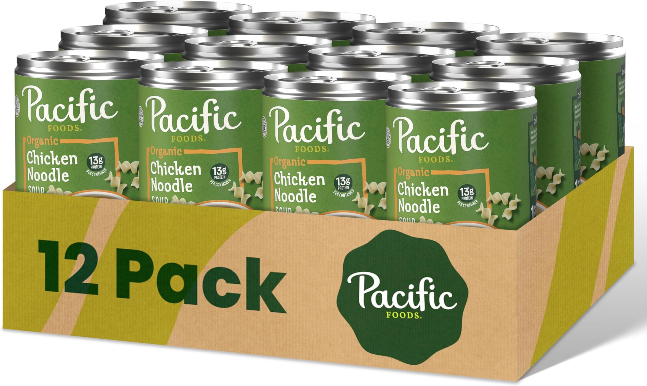 Organic Chicken Noodle Soup, 16.1 oz Can (Pack of 12)