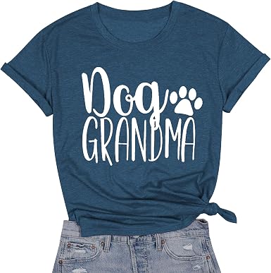Amazon.com: Camiseta de manga corta para mujer, con estampado de patas,  estampado de letras, casual, camisetas : Ropa, Zapatos y Joyería
