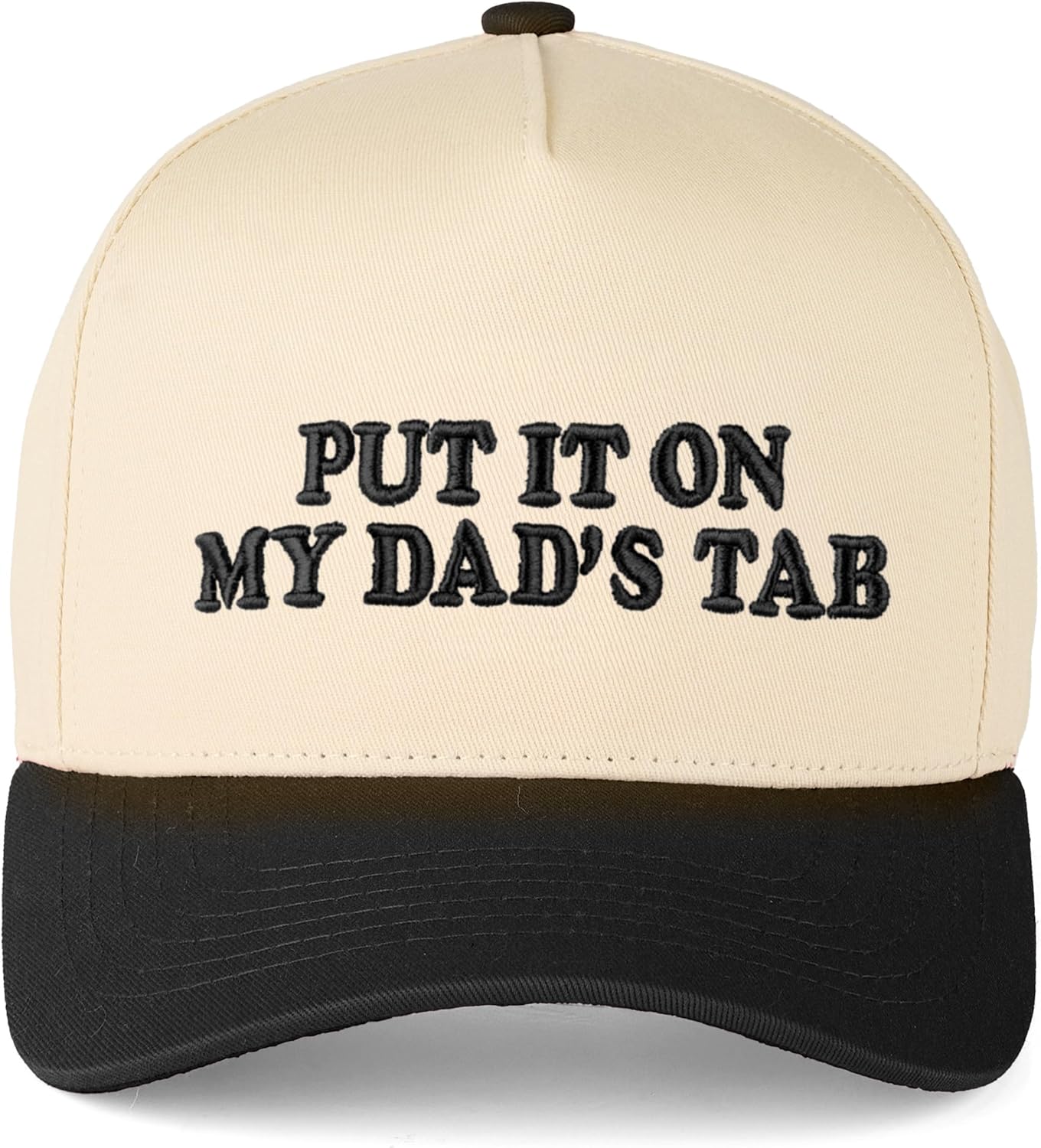 ScarvesMe Unisex Put IT ON My Dad's TAB Embroidery Two Tone Cotton Snapback Trucker Hat Baseball Cap